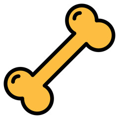 bone filled outline icon style