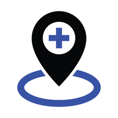 Obraz premium Hospital Location Icon