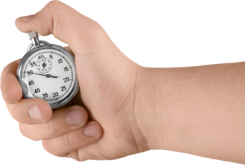 Close-up Stopwatch in Human Hand, Timer