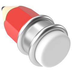 3D pencil. 3D illustration. 3D rendering.