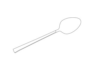 fork spoon knife. Silver spoon on white background.Set of spoons silhouettes with names (salad, soup, tablespoon, tasting, sundae, dessert, coffee). Kitchen, restaurant, cafe, silverware, kitchenware.
