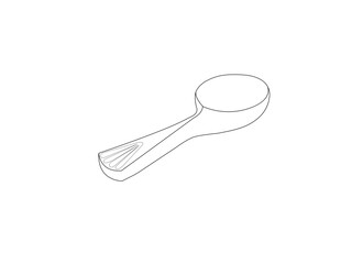 Clean empty table spoon on blue background, top view. Space for text.Stylish clean gold spoon on white background, top view.3d realistic cutlery set with table knife, spoon, fork, tea and fish spoon.