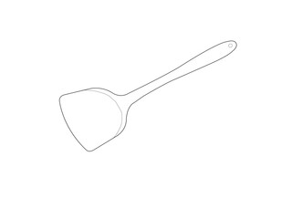 Set of spoons silhouettes with names (salad, soup, tablespoon, tasting, sundae, dessert, coffee). Kitchen, restaurant, cafe, silverware, kitchenware. Cutlery set vector illustration.