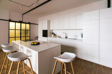 Beautiful and spacious kitchen in an elegant home