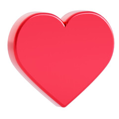 Heart like icon, love post social media notifications isolated.