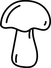 Natural, line art design element with black thin line. PNG with transparent background