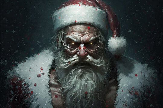Horror zombie santa claus christmas