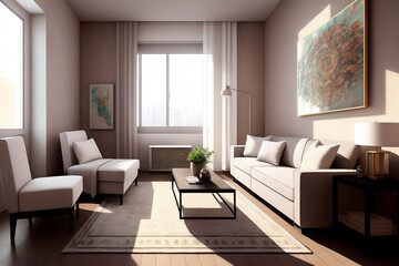 Fototapeta premium modern interior design. Generative ai.