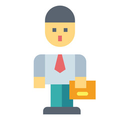 businessman flat icon style