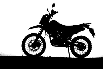 silhouette of motorcycle