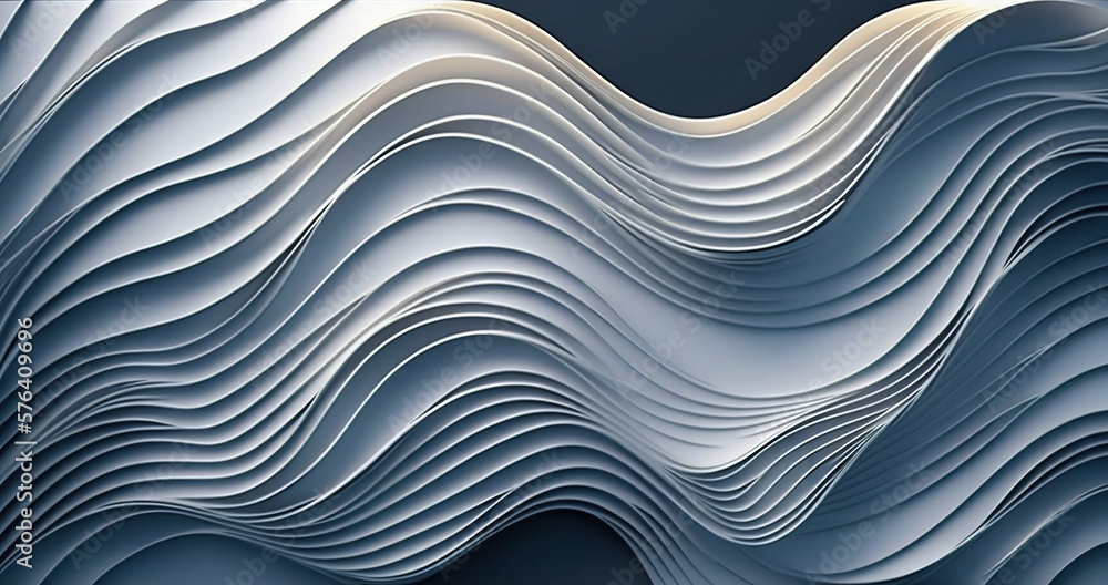 Aufkleber abstract smooth wave lines background. generative ai