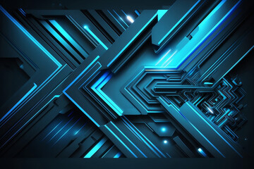 Obraz premium Futuristic Glow: Abstract Lamp Lighting Modern Background, Generative AI