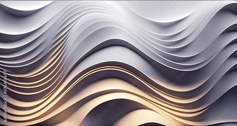 Poster abstract smooth wave lines background. generative ai