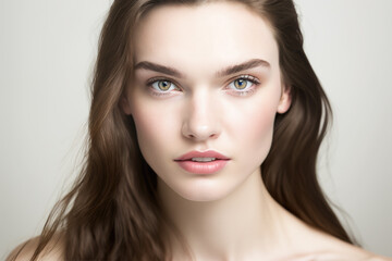 Fototapeta premium Portrait of a young & beautiful woman AI generated art