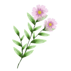 Watercolor flower frame wedding