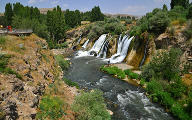 Fototapeta na wymiar Muradiye Waterfall - Van - TURKEY