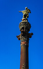 Fototapeta premium Estatua de Cristóbal Colón en Barcelona, ​​España