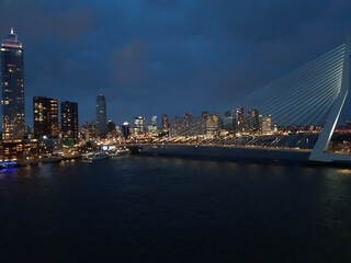 city skyline at night