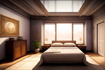 modern living room. Generative ai