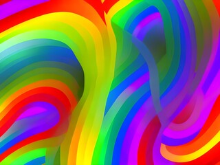 Abstract Rainbow Background, Generative AI Illustration