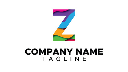 Z Letter Logo, Artsy Style, Pixel Logo, Creative Logo, Mosaic Style Logo, Colorful Logo ,vector ,minimal, unique, template, monogram, modern, adorable, brand, logotype, business, company, branding