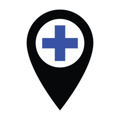 Obraz premium Add Map Icon