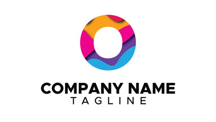 O Letter Logo, Artsy Style, Pixel Logo, Creative Logo, Mosaic Style Logo, Colorful Logo ,vector ,minimal, unique, template, monogram, modern, adorable, brand, logotype, business, company, branding,