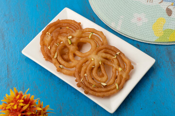 Indian Sweet Jalebi or imarti. Jalebi is one of the most delicious sweets widely used in India and...