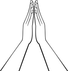 Praying Man hands