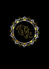 The illustration - zodiac sign in the black color.