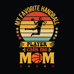 Handball t shirt and typography design