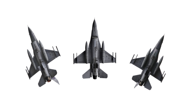 f-16 military jet planes in flight