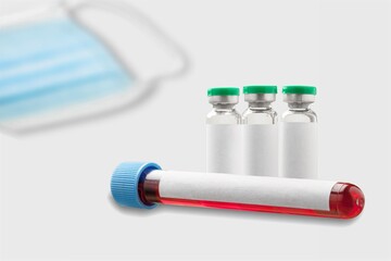 Blood test tubes, medical concept