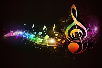 Colorful sound waves background