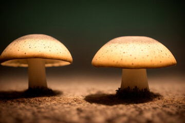 mushroom in the forest. Generative ai