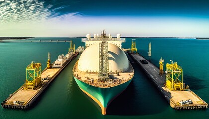 Online delivery by container ship on mobile service, online order tracking, global logistic, Ship delivery, sea logistics. warehouse, cargo, courier. Concept for website or banner. Generative AI