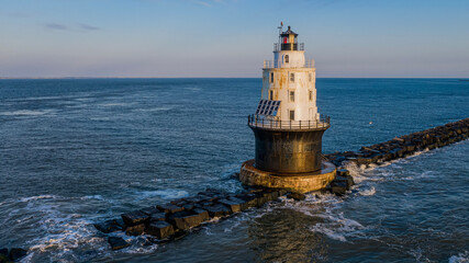 Harbor of Refuge Lighthouse - Lewes, DE - Sunrise © SugarFly Studios