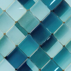 Fototapeta na wymiar Blue crystal seamless pattern. Perfect for ceramic tile, interior design.