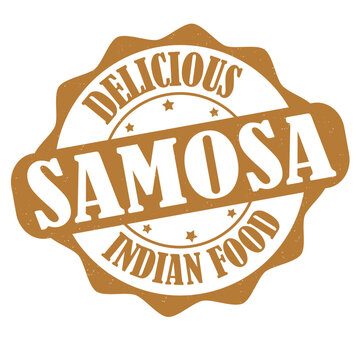 Samosa grunge rubber stamp