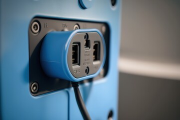 a detailed shot of an electric socket