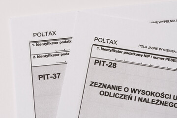 Księgowość podatkowa formularze PIT - obrazy, fototapety, plakaty