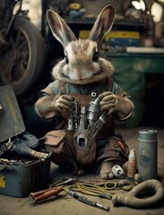 bunnies as people