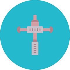 Disc Detainer Multicolor Circle Flat Icon