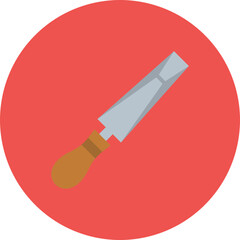 Chisel Multicolor Circle Flat Icon
