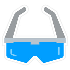 Safety Glasses Sticker Icon