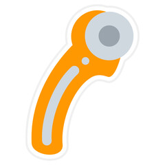 Roller Cutter Sticker Icon