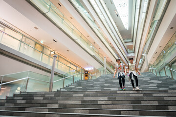 Long stairway inside mall in Omotesando Tokyo Japan