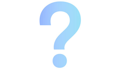 ? - question mark - font symbol - blue color - no background - png file - with a transparent background for designer use.  Isolated from the front.  ideal for website, email, presentation, advertis 