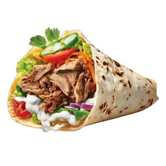 Delicious shawarma cut out