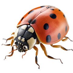  isolated lady bug, spring, transparent background, cute, png, generative ai